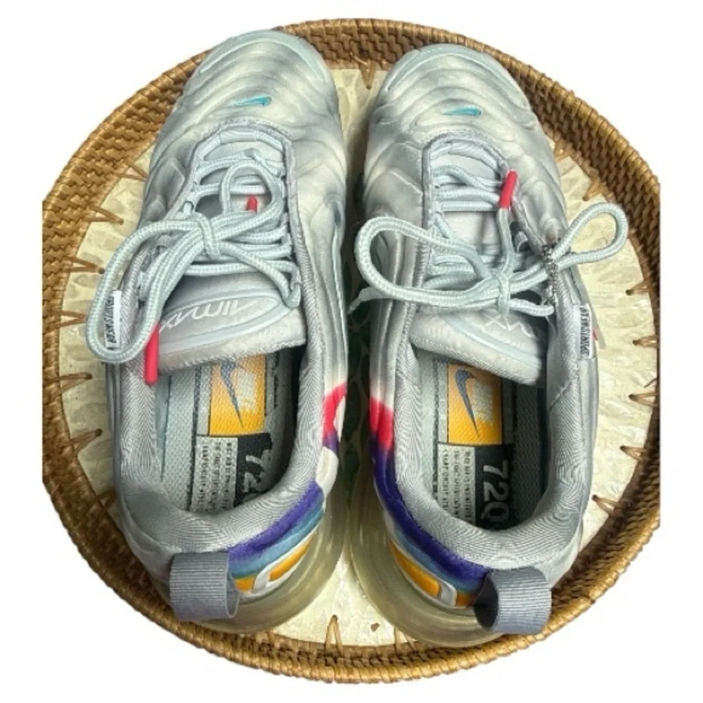 Nike Air Max 720 Silver with Multicolor Accents Men's Size 9.5
